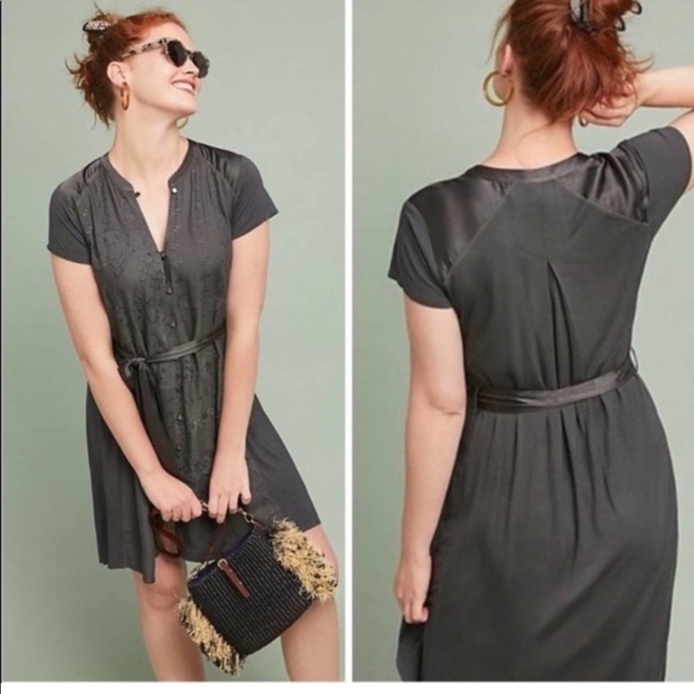 Anthropologie Black High-Low Dress